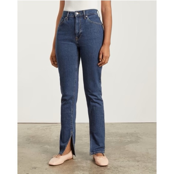 Everlane The Cheeky Split-Hem Jean Organic Cotton Size 29 High Waist - Picture 1 of 12